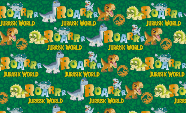 930L-7456 Papel de envoltura Jurassic roar